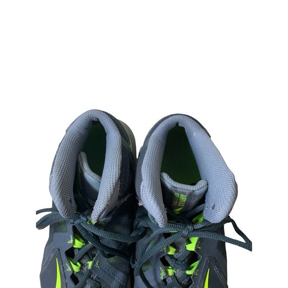 Nike Stutter Men's Step Style 2 AIRMAX High Top Sneakers Shoes 10.5 Gray Yellow - Picture 10 of 12